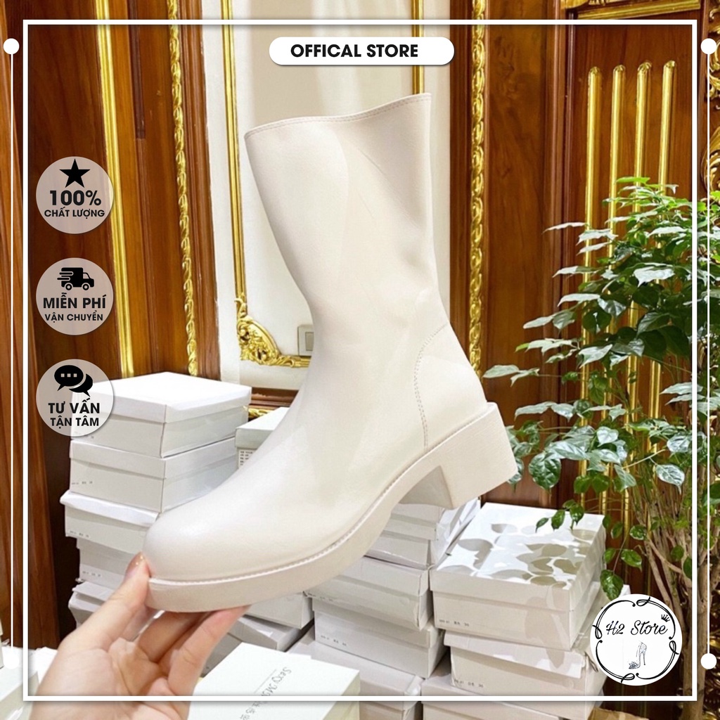 👠👟 Bốt boot lửng guidi khoá sau mũi tròn gót vuông fullbox hàng quảng châu cao cấp ⚡