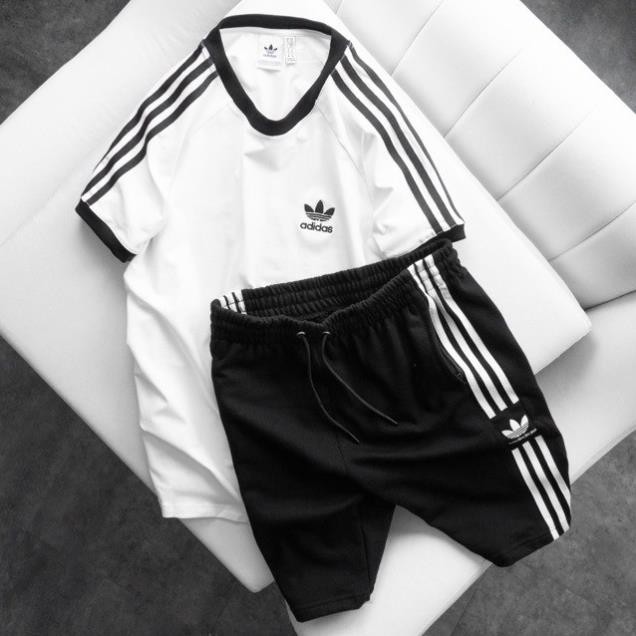 Bộ quần áo thể thao nam thun cao cấp, bộ adidas nam mùa hè năng động xịn