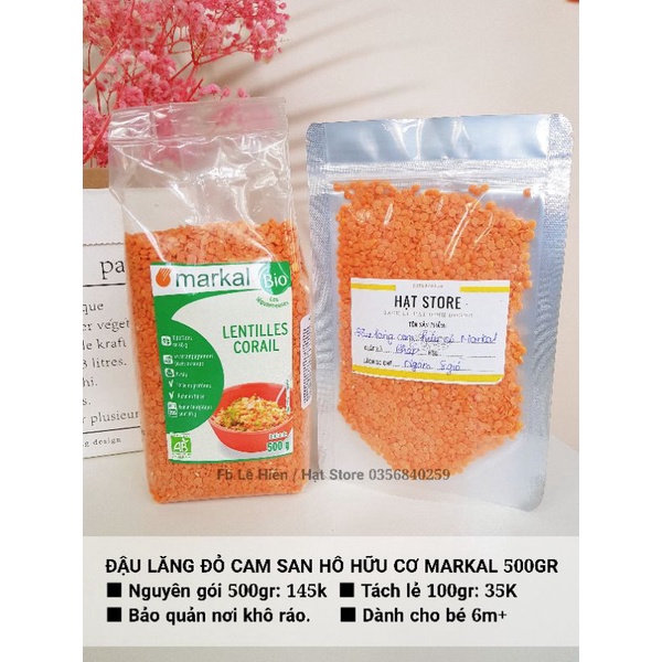 ĐẬU LĂNG ĐỎ CAM SAN HÔ HỮU CƠ MARKAL