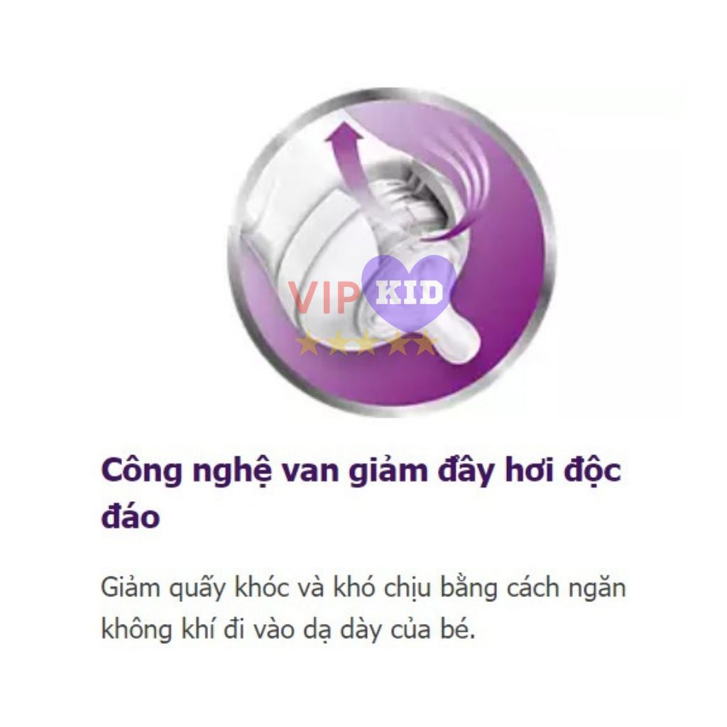 Bình Sữa Avent Cổ Rộng Cho Bé 125ml/260ml/330ml chống đầy hơi- Vipkid