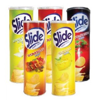 Snack khoai tây nhiều vị Slide lon 100gr