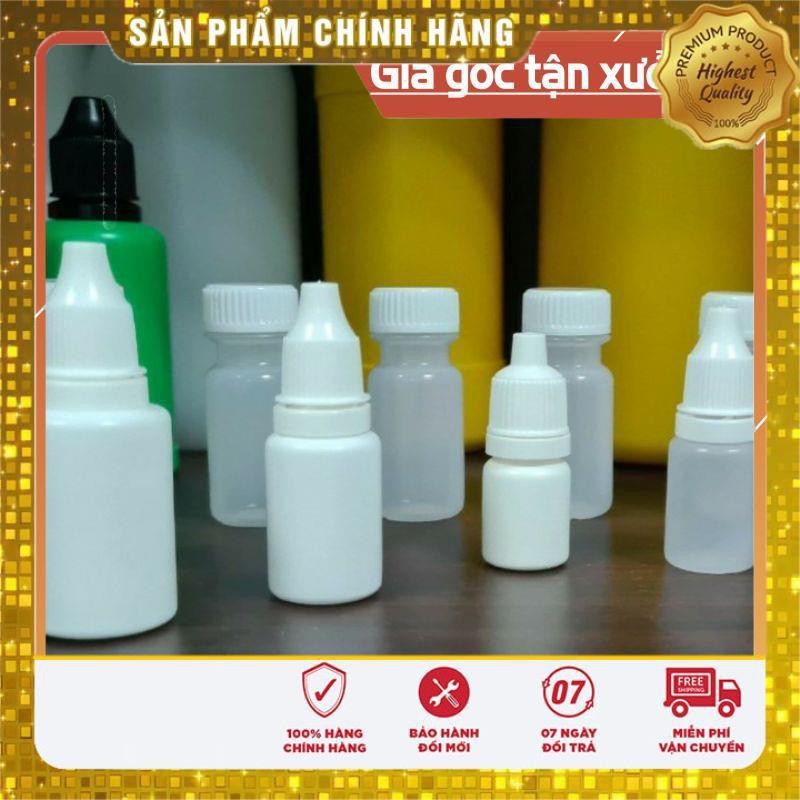 Lọ Nhựa ❤ TRÙM SỈ ❤ 100 Chai Lọ nhỏ mắt 5ml,10ml,20ml,30ml,50ml nút Granty đựng cồn , mỹ phẩm, chiết mực .