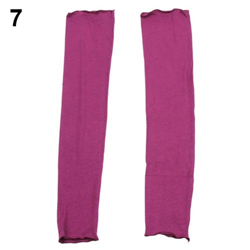 Găng tay dài cho nữ bằng vải cotton không ngón thời trang giúp giữ ấm bảo vệ khỏi tia UV