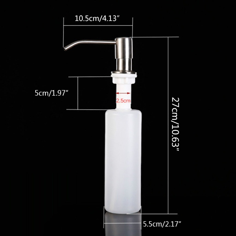 Bình đựng xà phòng / lotion có đầu bơm xoay 360 độ cho bồn rửa nhà tắm