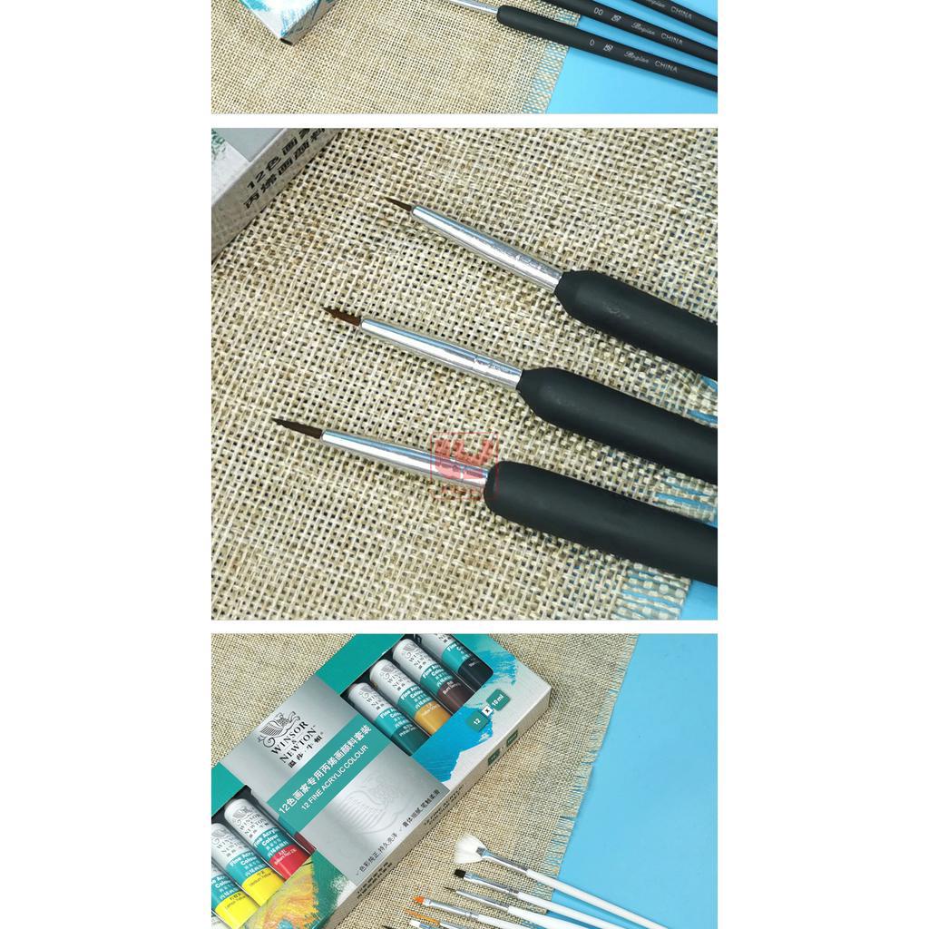 Set 3 bút cọ sơn chuyên dụng cho mô hình - dụng cụ thủ công mô hình