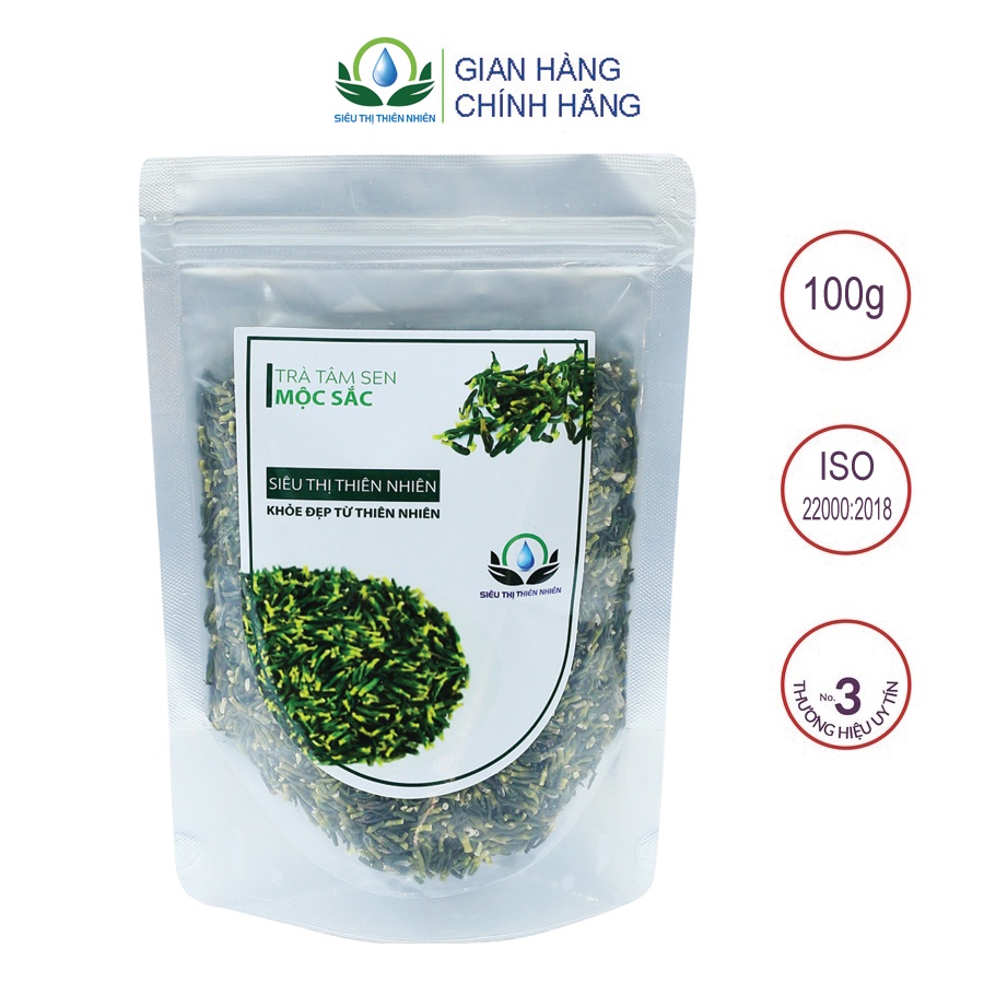 Trà Tâm Sen Sấy Khô Mộc Sắc 100g, Trà Tâm Sen Điều Trị Mất Ngủ