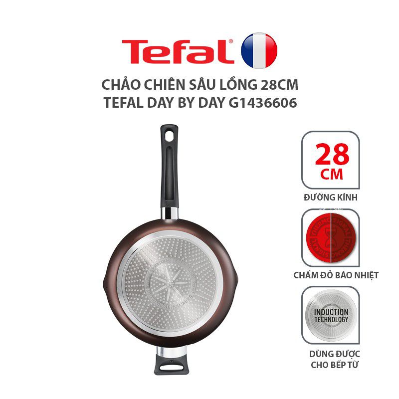 Chảo chiên sâu lòng Tefal Day By Day 28cm