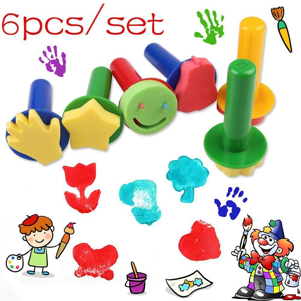 Bộ 6 Cọ Xốp EVA Vẽ Tranh Sáng Tạo Cho Bé