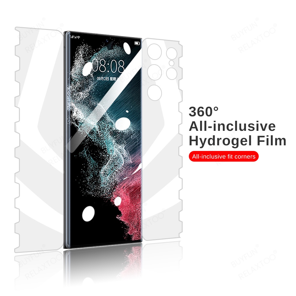 360° Full Body Curved Soft Hydrogel Film For Samsung Galaxy S 22 S22 Ultra Plus S22Ultra Double-sided Screen Protector Not Glass