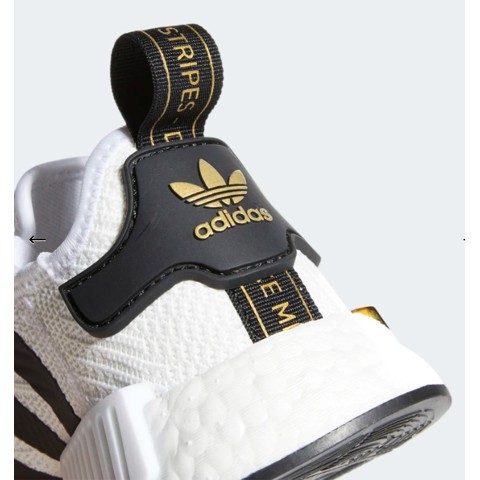 Giày Adidas NMD  🔴FREESHIP🔴Adidas NMD R1 White Black Gold Chính Hãng - Giày Adidas Nữ Authtentic [EG5665