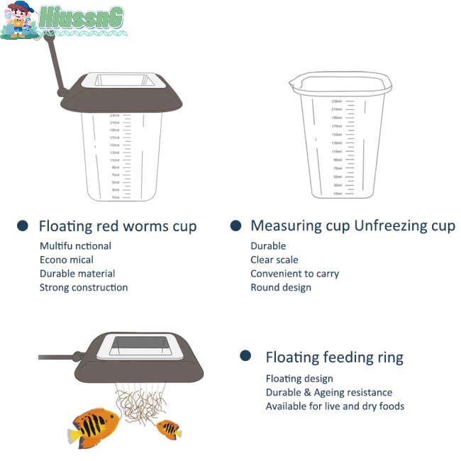 Phễu Nhựa Đựng Giun Đỏ Cho Cá Ăn Tiện Dụng
