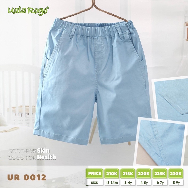 [Xả kho Uala Rogo] Quần ngố kaki vải mềm cotton organic Uala Rogo 0012
