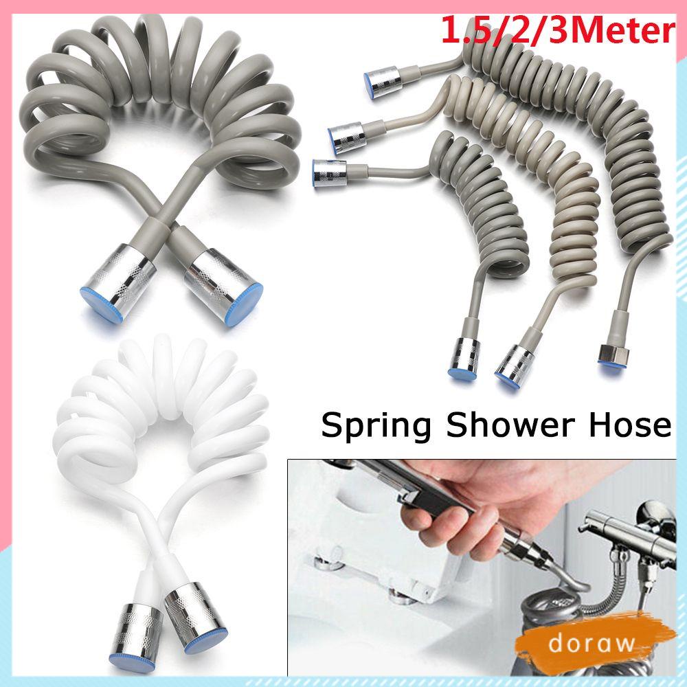 DORAW 1.5/2/3meter Useful Spring Shower Hose Bathroom Accessories Toilet Bidet Bath Sprayer Connect Pipe Telephone Line Style Flexible Retractable Anti-wrap Hot Sale Water Plumbing/Multicolor