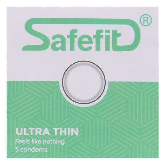 Bao cao su Safefit Ultra Thin hộp 12 cái tặng hộp 3 cái