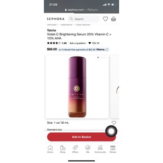 [Tatcha][Mini 5ml] Tinh chất sáng da Tatcha Violet C Brightening Serum