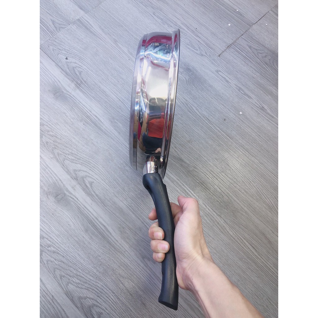 Chảo Elmich Inox chống dính 3 đáy Max B EL3767 size 24cm