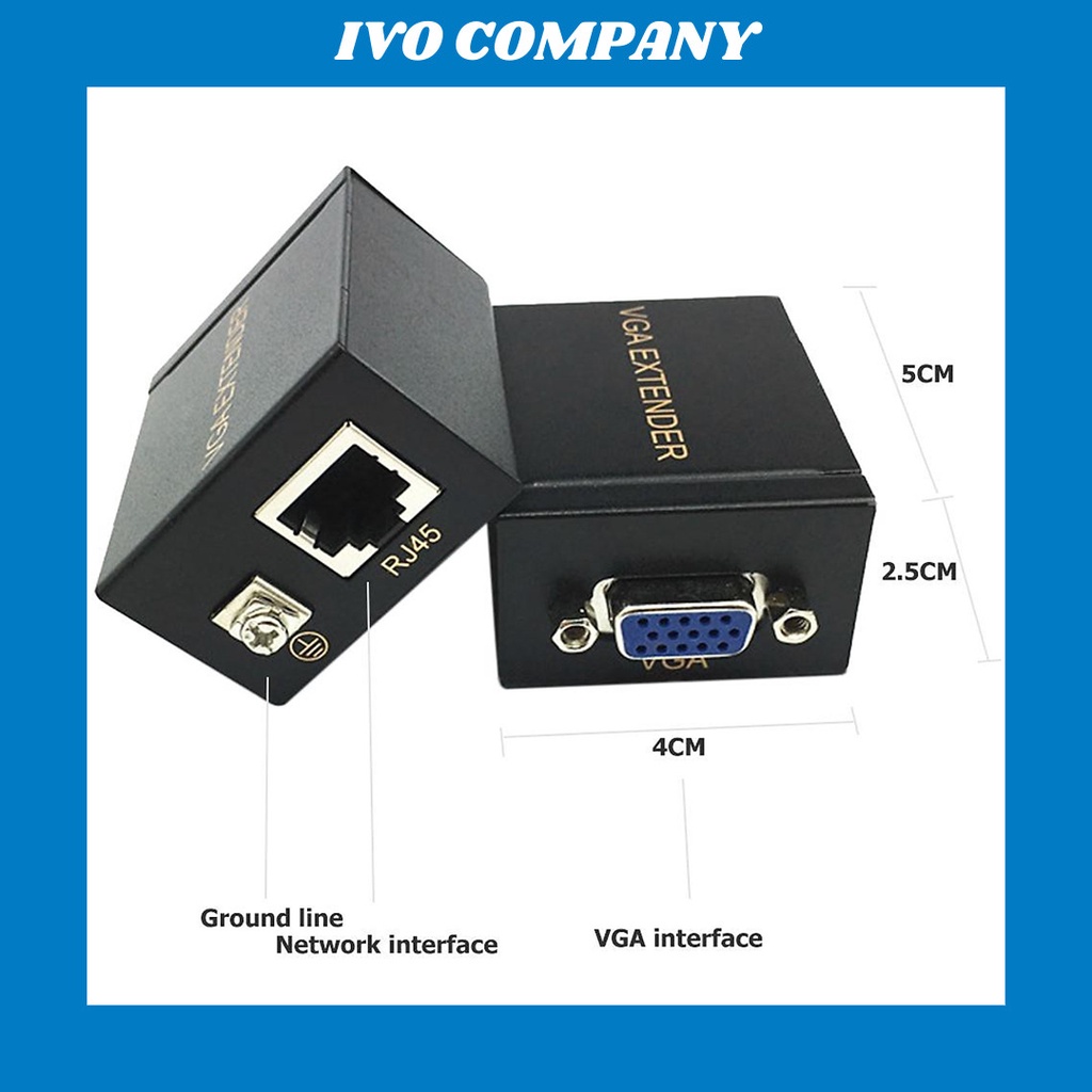 Bộ Kéo Dài Tín Hiệu VGA 60m Sang Cáp Mạng RJ45