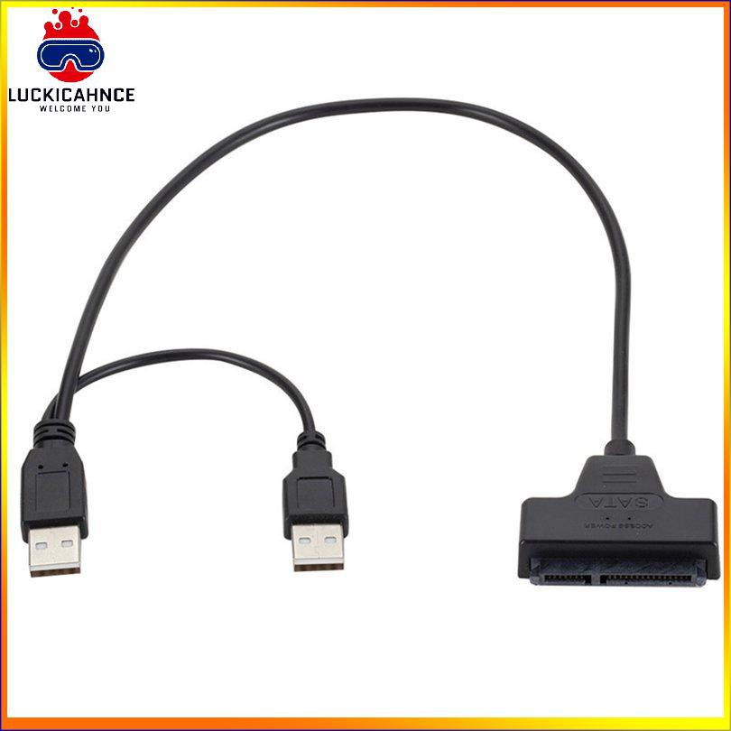 Dây Cáp Chuyển Đổi Usb 2.0 Sata 7 + 15pin Sang Usb 2.0 Cho Ổ Cứng 2.5 Hdd Laptop