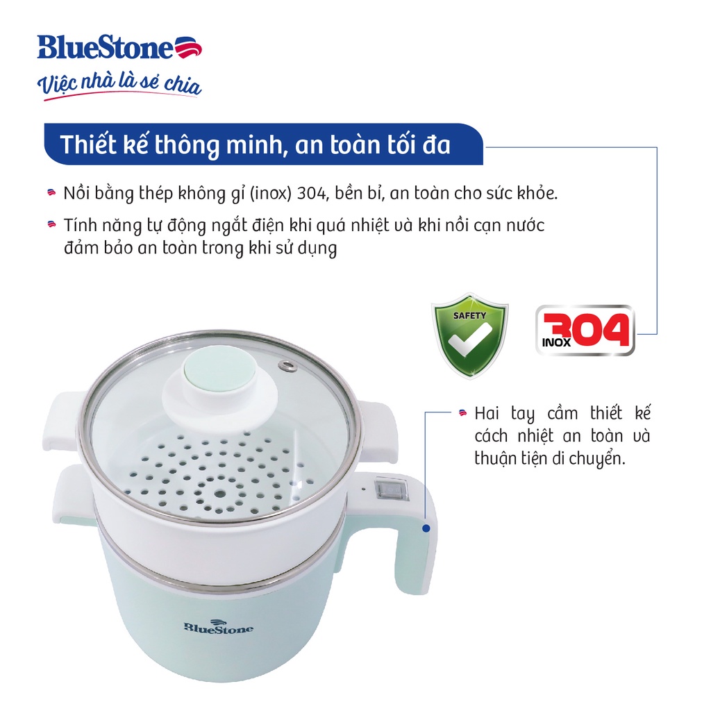 [Mã ELHADEV giảm 4% đơn 300K] Nồi điện đa năng BlueStone MPB-7233