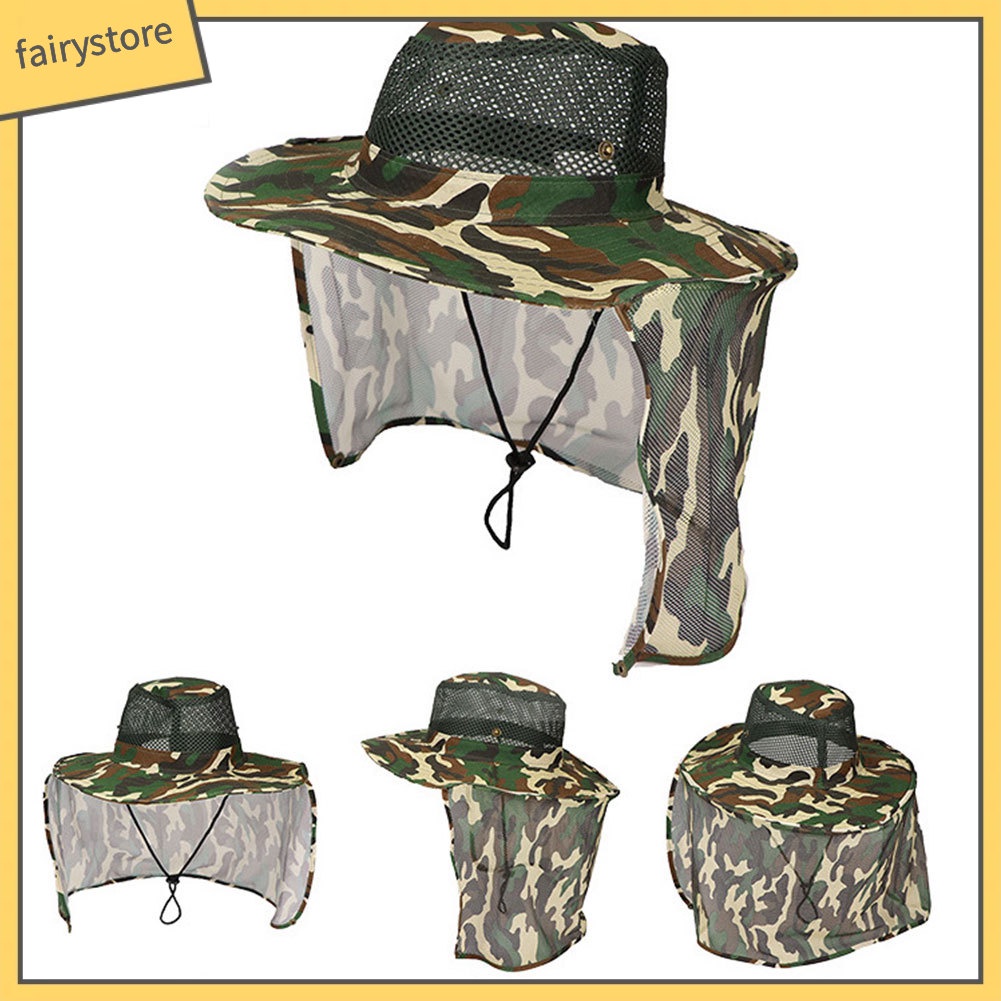 Mũ Rộng Vành Kèm Mặt Nạ Chống Nắng Tiện Dụng Khi Đi Câu Cá