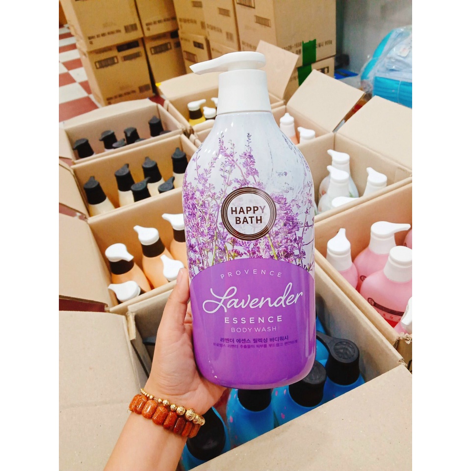 Sữa Tắm Nước Hoa Happy Bath Oải Hương Sáng Mịn Da Lavender Body Wash 900gr