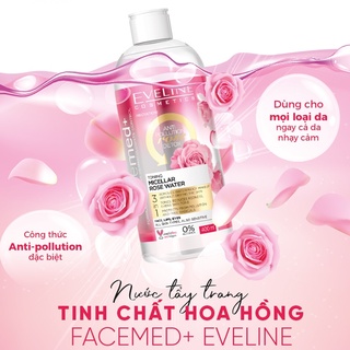 [CHÍNH HÃNG] Nước tẩy trang tinh chất hoa hồng Facemed+ Eveline