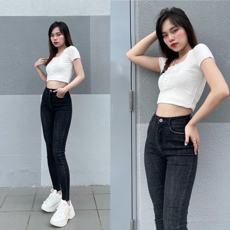 Quần Jeans Skinny  Nữ Lưng Cao Tôn Dáng  Lai Cắt 3 màu Shop YuRi Jeans (Hình Thật Shop Chụp Kèm Video) YURI001 | WebRaoVat - webraovat.net.vn