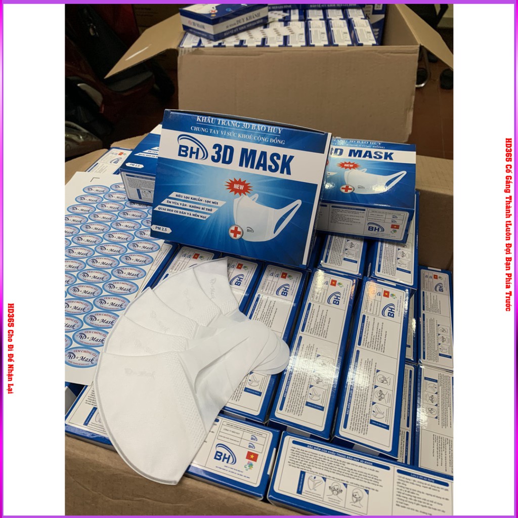 Khẩu trang 3D MASK và 5D Mask túi zip dây co giãn không gây đau tai - Dbavio