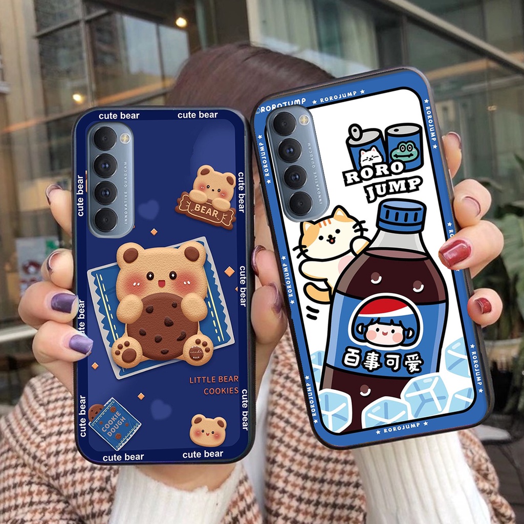 Ốp lưng Oppo RENO 4 / RENO 4 PRO in hình 3D GẤU cute be@r, soda, happy day cực hot ,thời thượng