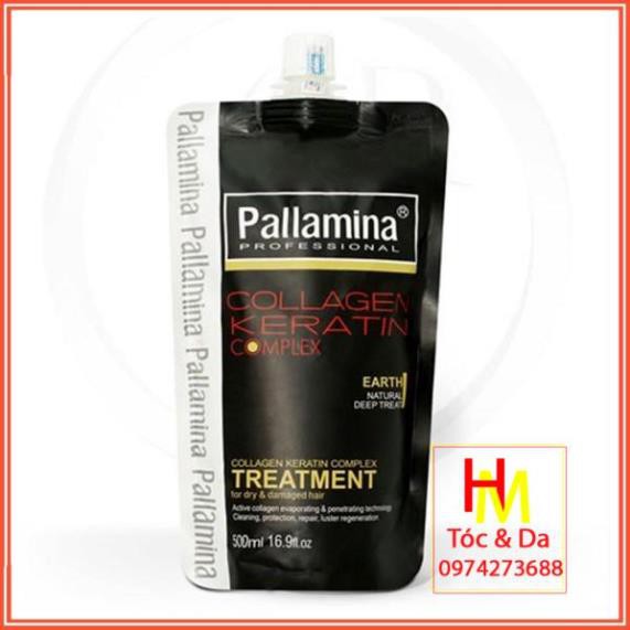 hấp ủ tóc pallamina dưỡng Ẩm Phục Hồi Siêu Mềm Mượt Colagen -Keratin -Pallamina 500ml sản phẩm chính hãng.