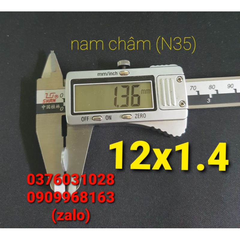 NAM CHÂM VIÊN VĨNH CỬU 12x1.4 (N35) 20 viên