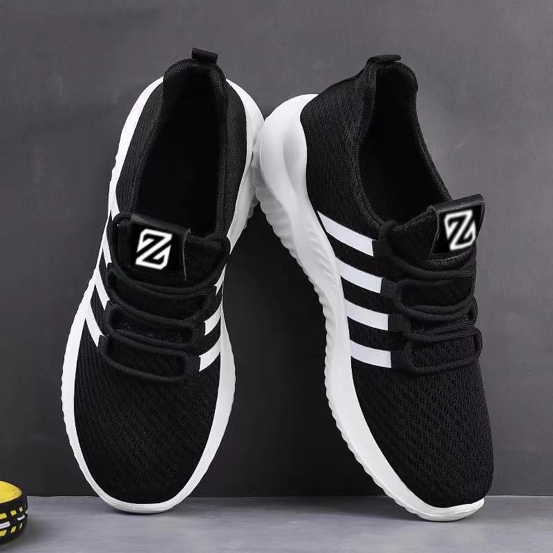 Giày nam thể thao sneaker vải thoáng khí mới 4 vạch sườn APBou