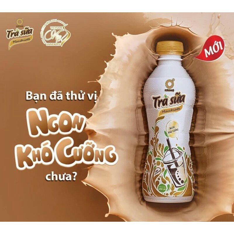 Trà sữa Machiato 0 độ 100% natural 268ml date 2022
