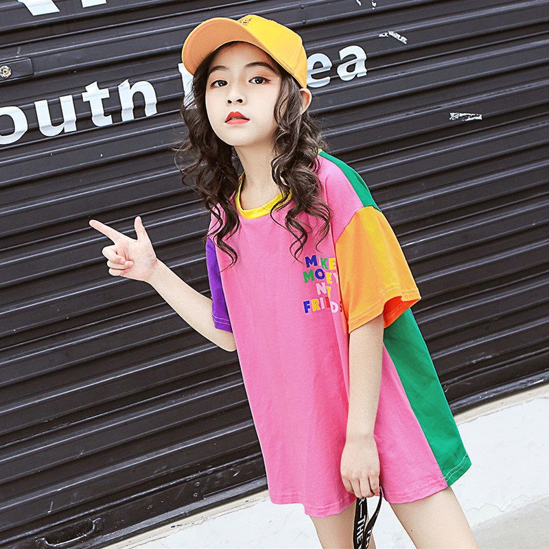 Đầm Thun Cotton Ngắn Tay Dáng Rộng Thời Trang Mùa Hè Cho Nữ
