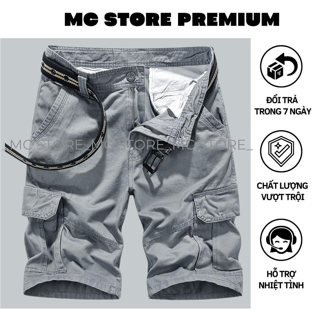 [FreeShip]Quần Short Túi Nắp Hộp Lửng Kaki Nam Cao Cấp Full Size 100kg Nhiều Màu MC STORE