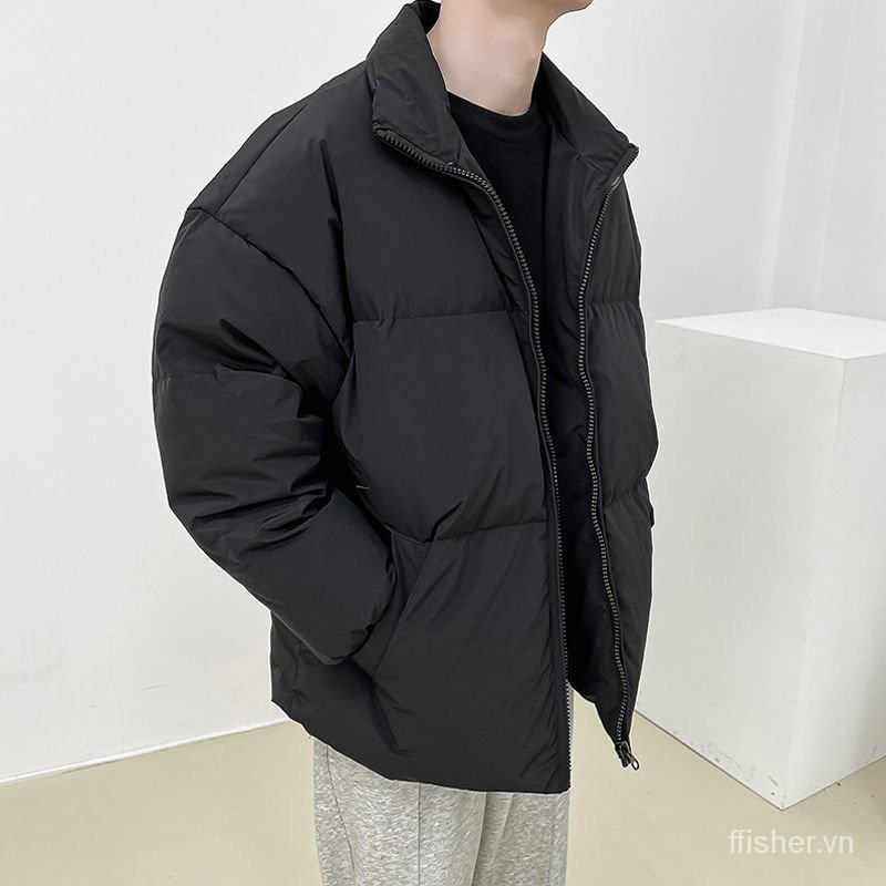 Áo khoác phao cotton dày dáng ôm phong cách Hàn Quốc thời trang thu đông mới cho nam