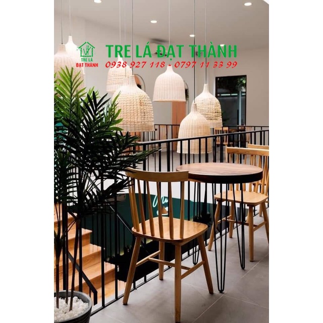 Đèn mây cổ chai  - Đèn mây tre trang trí, chao đèn thả trần