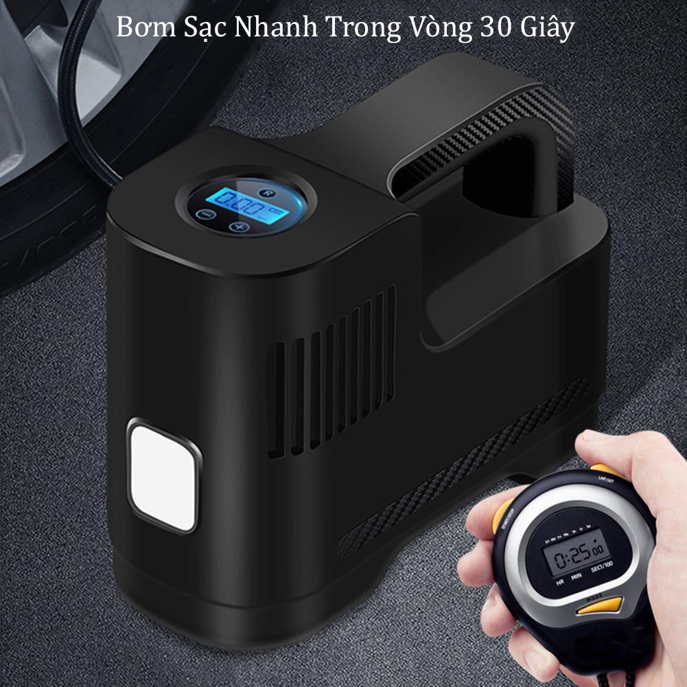 Bơm Lốp Ô Tô Mini 120W Có Dây Hoặc Không Dây Cao Cấp, Sạc Pin Siêu Khỏe, Tiện Lợi Mang Theo Bơm cầm tay suitu