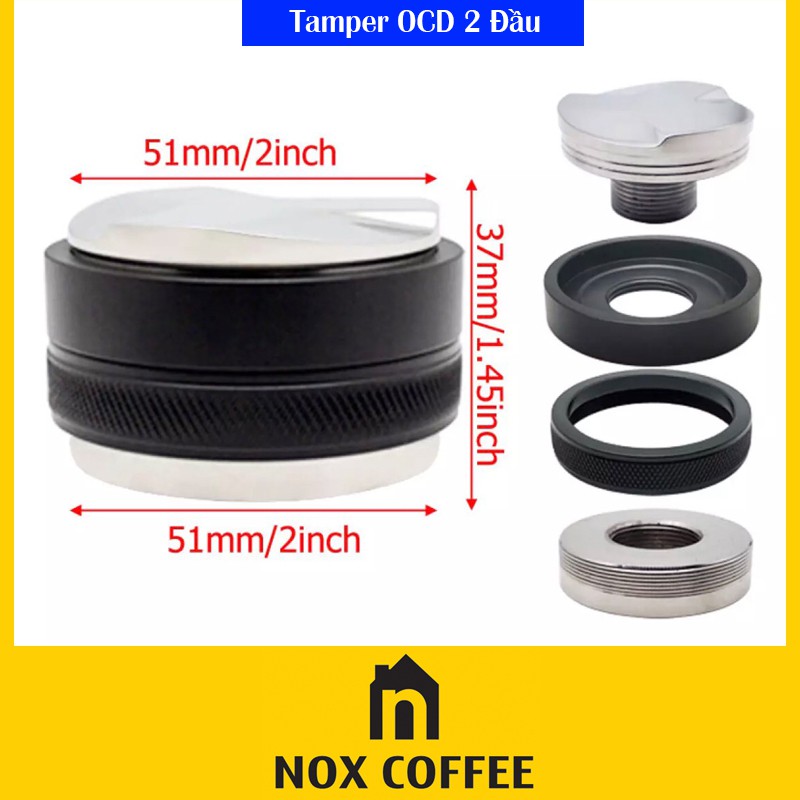 Tamper OCD 2 Đầu Size 51mm | Phân Bổ và Nén Cà Phê