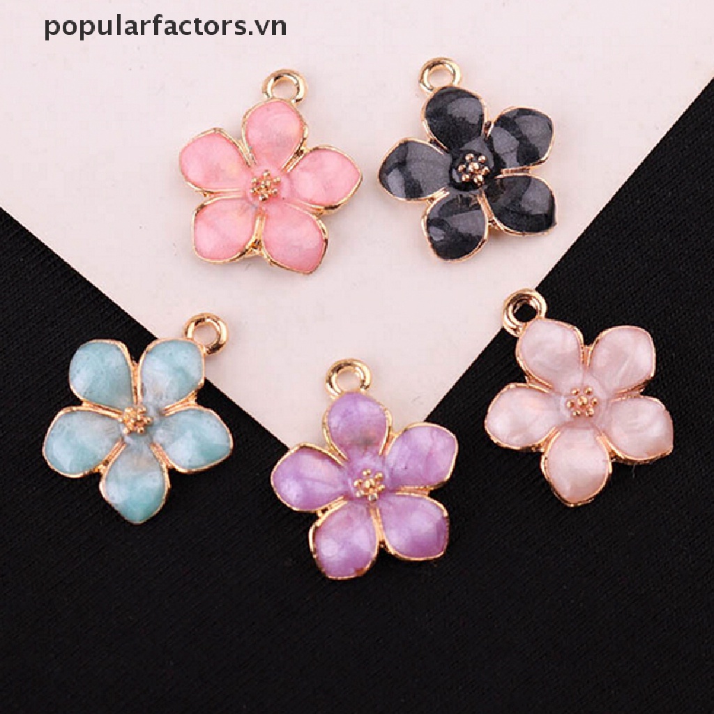 Set 10 Mặt Dây Chuyền Hợp Kim Tráng Men Hình Chữ Ch Dùng Làm Trang Sức DIY