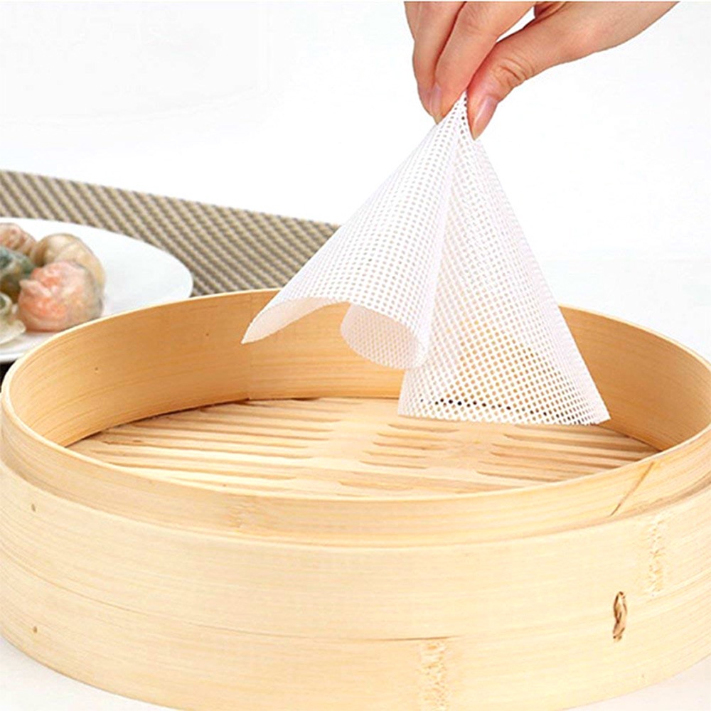 Set 5 Tấm Lót Hấp Bánh Bao Bằng Silicone Chống Dính Tiện Dụng Cho Nhà Bếp