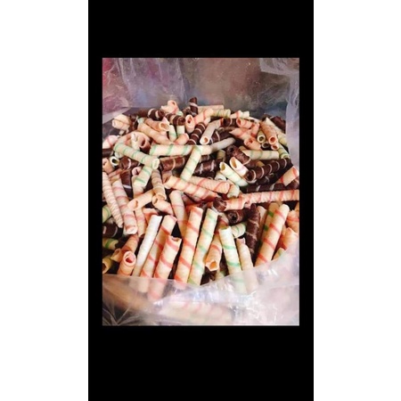 500g Bánh quế nhân kem vị cốm giòn ngọt