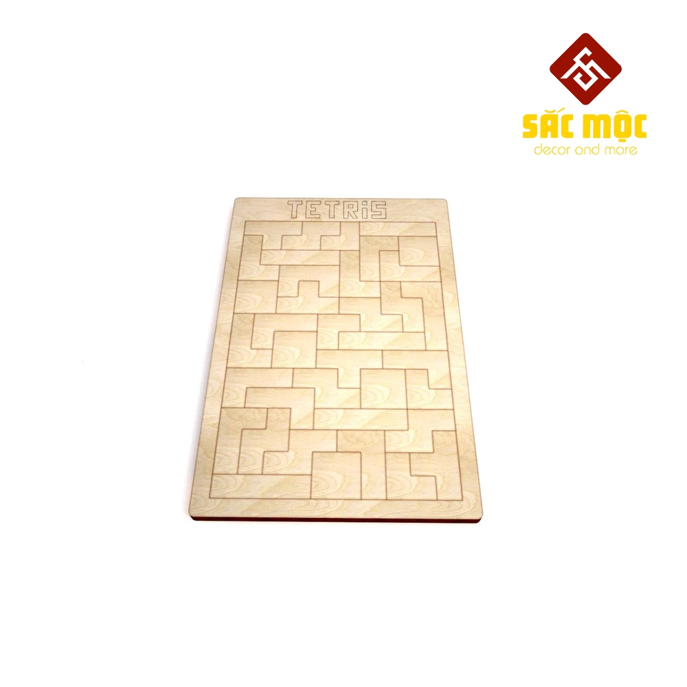 Bảng ghép hình gạch Tetris #2, ghép gạch thông minh đồ chơi phát triển trí tuệ cho bé Size 230*350*10 mm