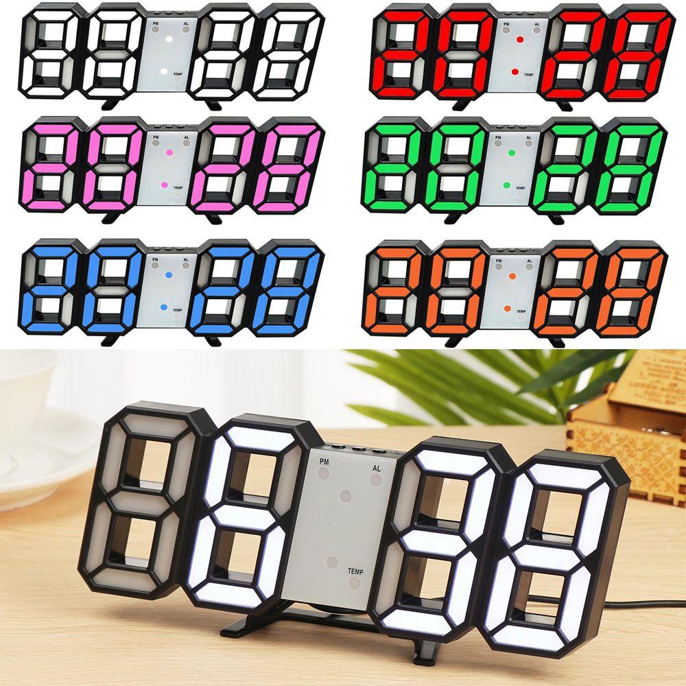 Đồng Hồ Báo Thức Điện Tử 3D Điều Khiển Bằng Giọng Nói Tiện Dụng