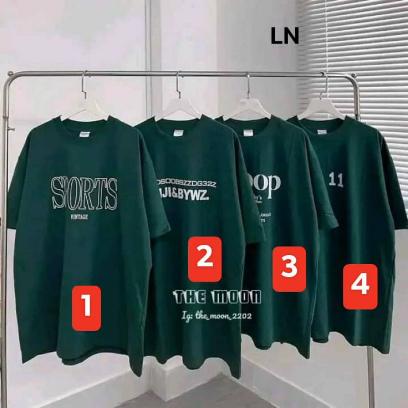 Áo phông nam nữ, phông tay lỡ. Xanh hot trend..