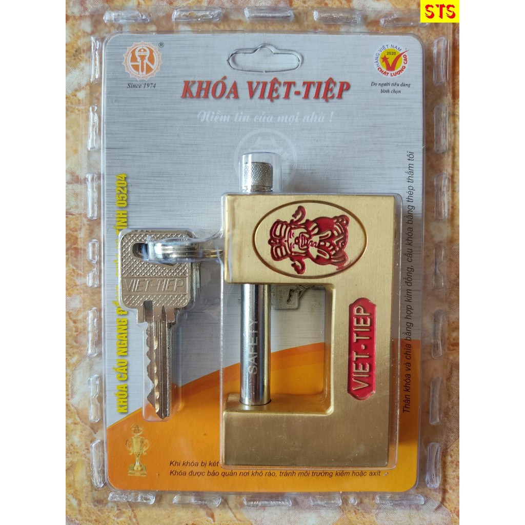 [Hàng chính hãng] - Khóa VIỆT TIỆP - Khóa cầu ngang đồng CN 05204