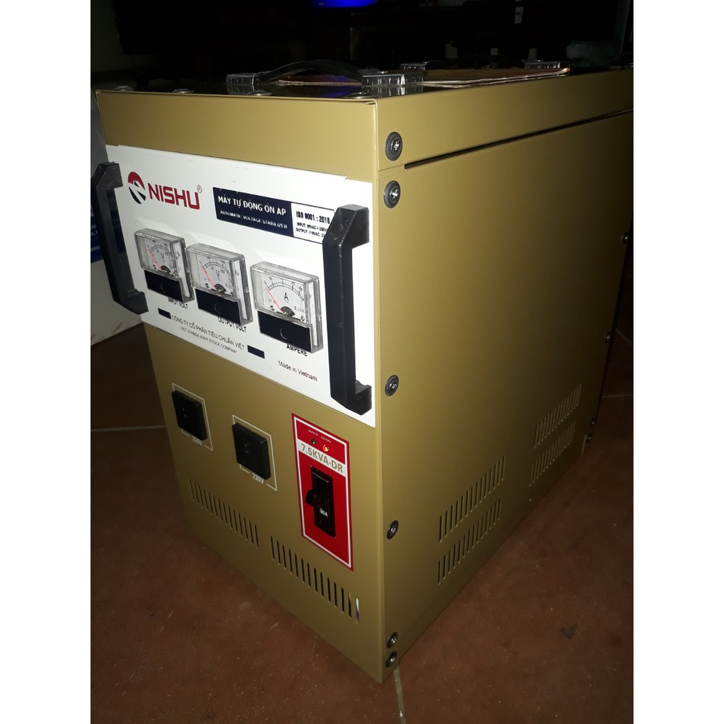 Ổn Áp Nishu 5KVA DR-I dải 50-250V, bảo hành 4 năm, 100% dây đồng