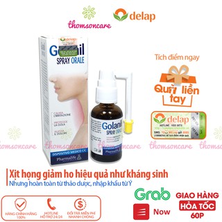 Xịt Golanil Spray Orale - ngăn ngừa viêm họng từ thảo dược cho người lớn