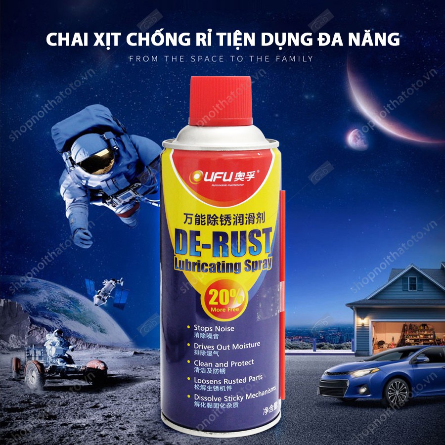 Chai Xịt Chống Rỉ Sét OUFU AF1111 450ml Nhập Khẩu Chính Hãng