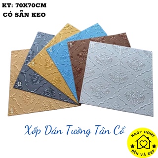 Xốp Dán Tường 3d Tân Cổ Điển Cao Cấp - Loại 1 Sẵn Keo - Khổ 70x70cm - Dán tường, dán Trần cực sang
